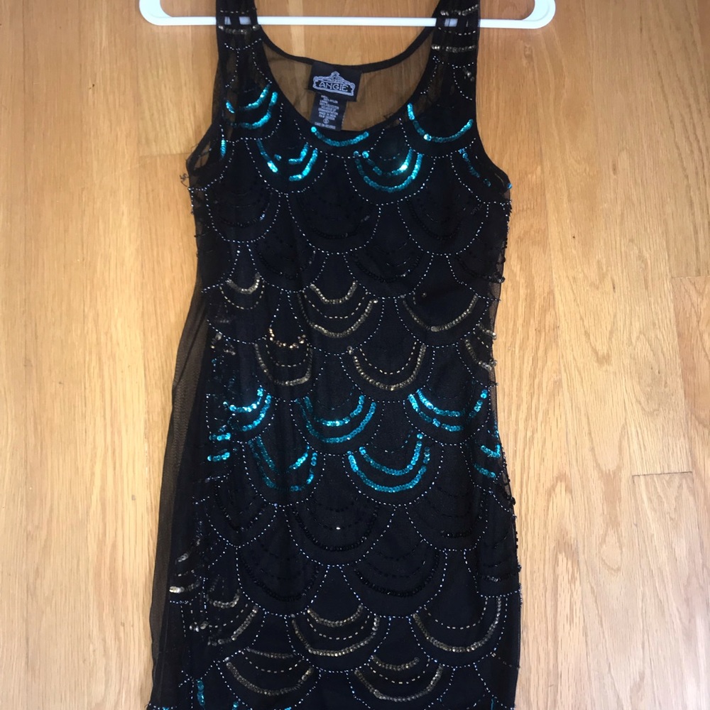 2 part sequence dress